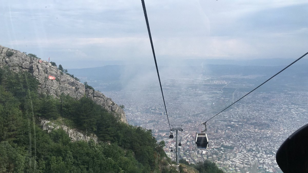 Of course one can’t visit “Yesil (Green) Bursa” without a trip on the téléférique to see the greenery up close. (I can say it’s better than Ankara’s but the Samsun téléférique also provides a great view albeit of the sea mainly). See later tweets.