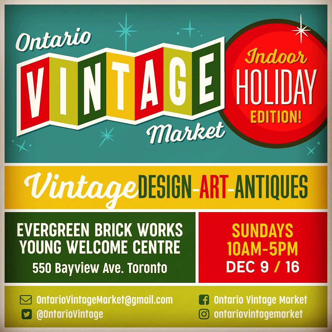 All Vintage! Ontario Vintage Market is happening today until 5 at Evergreen Brick Works. <a href="/BrickWorksMkt/">BrickWorksMarket </a>