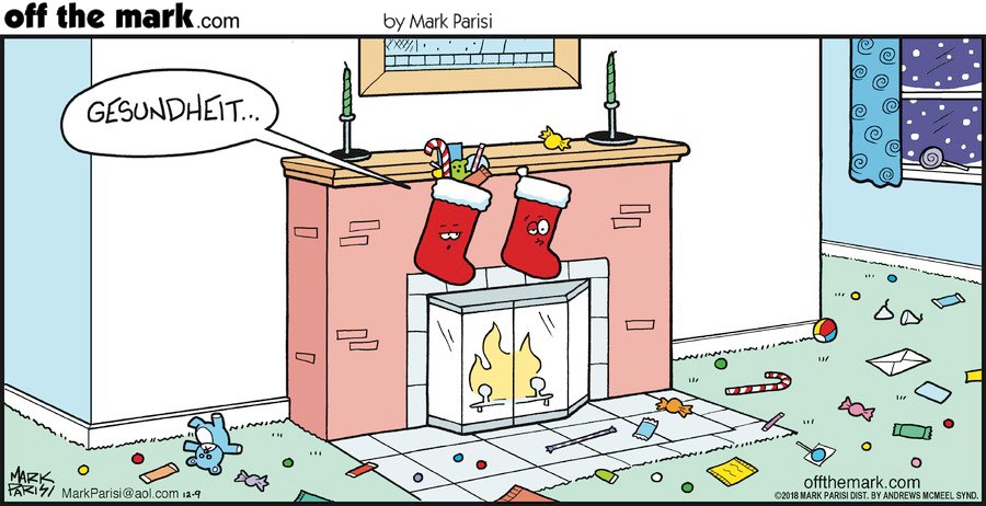 OffTheMarkComic's tweet photo. Do I use the punch line too often? The correct answer is no, you don't, Mark. #SundayMorning #SundayThoughts #Christmas #Gesundheit https://t.co/enNKnIRUuT
