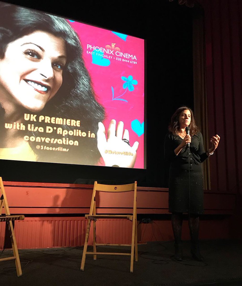 Mirantwitt's tweet photo. So, @LoveGildaFilm was great. I learnt, I laughed, I loved &amp; I cried. Felt a lot of warmth &amp; joy within the audience &amp; it was great to hear from Lisa D’Apolito about what went into realising this project. Hats off to @SorceressOfFilm for programming it @Phoenixcinema! https://t.co/KAAQIoUjFK