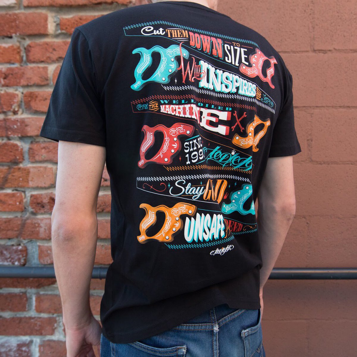 “Cut Them Down” Custom Artwork by <a href="/Deph/">Deph</a>, Hand Printed on Our New Mid Weight 100% Cotton Men’s S/S T-Shirt.