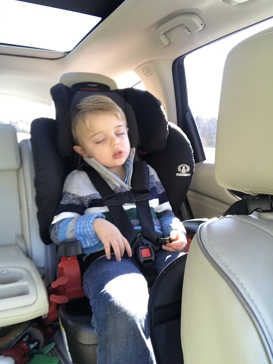 I’ve never been so jealous of my child 😴. #postgala #sleepneeded #roadtrip