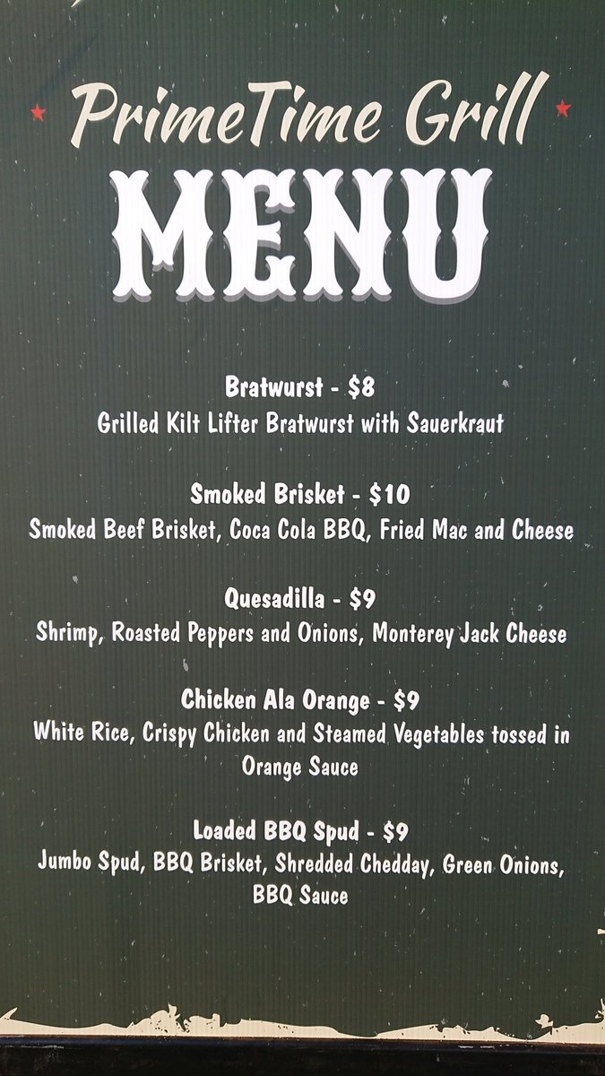 PrimetimeGrill's tweet image. The Primetime Grill is open at State Farm Stadium for the @AZCardinals vs @Lions game! Come try one of our new foods! #Brisket #Brat #Sandwich #Quesadilla #Shrimp #WTFN #OrangeChicken #Chicken #MacNCheese #beer #soda #Primetime #Grill #NFL