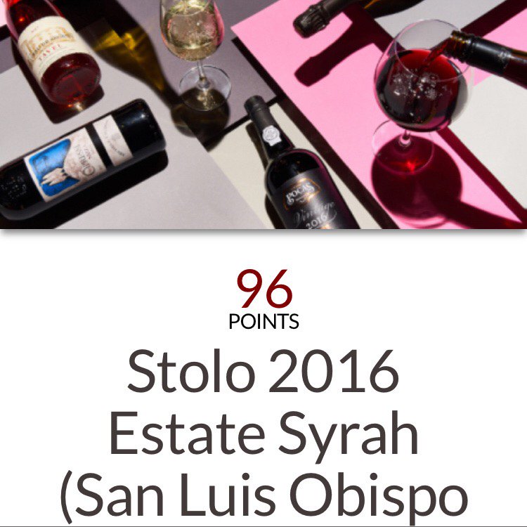 #congratulations Stolo Vineyards & Winery ! Love #centralcoast #syrah, and so proud that this #familyowned winery got ranked #1 in the area by #wineenthusiast. #96points #boutiquewinery #slolife #wine #toasttours #winetasting #coolclimate #winetour #cheers #stolovineyards #winery
