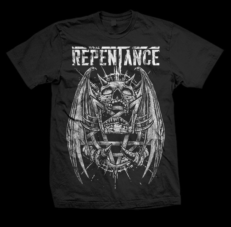 WeAreRepentance's tweet image. With the holidays right around the corner, be the most brutal on your block &amp;amp; show off your impeccable taste with this kick ass Repentance tee! Buy yours TODAY! repentance.bandcamp.com/merch/DEMON-KI… #metal #merch #bandmerch #Repentance #heavymetal #ChicagoMetal #MidwestMetal #DemonKingTee