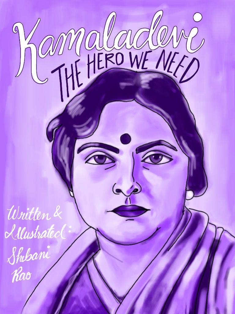 SAADAonline's tweet image. "I wanted to create a comic that brings Kamaladevi’s work to life and gives South Asian kids a badass, desi feminist hero to look up to." Check out @shebanimal's Kamaladevi Comic: shebanirao.com/798817030644/
