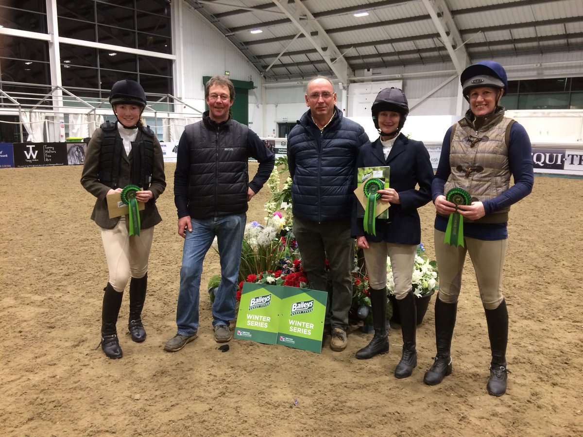 FSaxby's tweet photo. Our JT100 prize winners to complete the qualifiers pre Christmas ⁦@BEventing⁩ ⁦@BaileysFeeds⁩ ⁦@AintreeEQCentre⁩ super job everyone https://t.co/gxq8JCfQNK