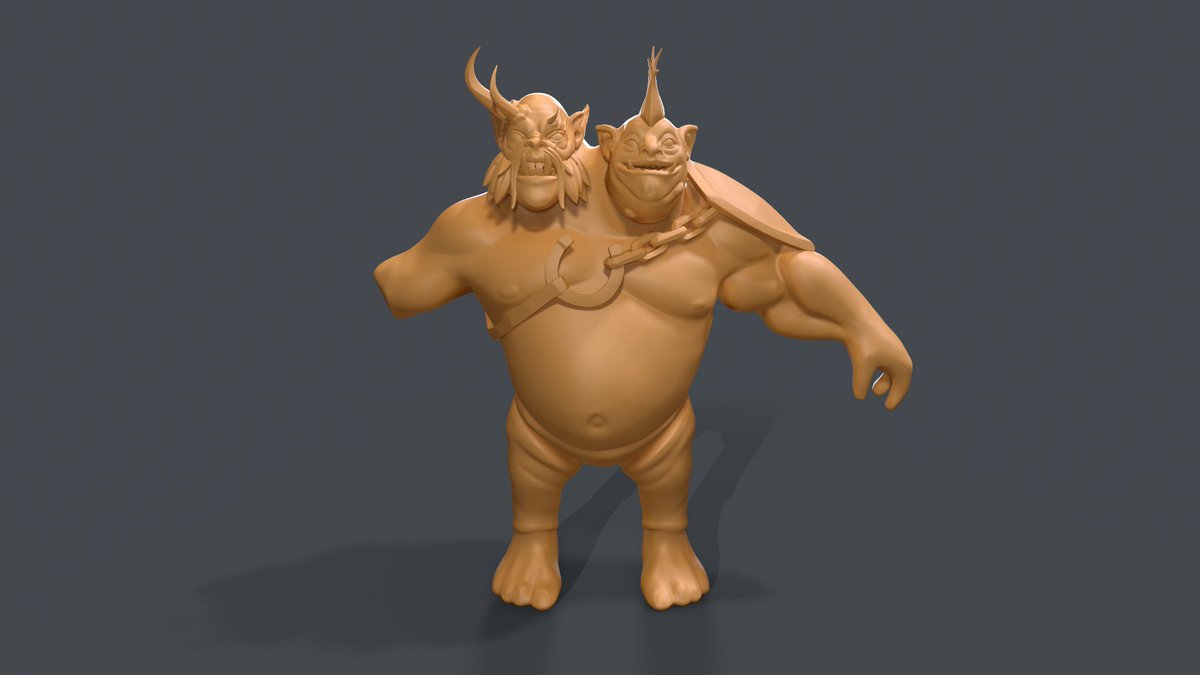 Navigator_Odium's tweet photo. My little WoW Inspired Ogre Magi with a corrupted magical arm (still to be modeled)! Rendered in #marmosettoolbag three hours work so far in this weeks #twitch stream! Looking forward to continuing him next Sunday, or hopefully sooner!
 
#gamedev #art #3dart #zbrush #tinylegs https://t.co/lasGcSWtzr