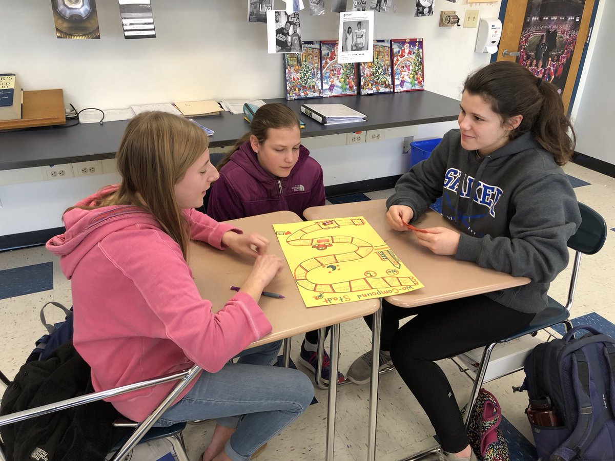 NCSD_WL_ENL's tweet image. Students in German 2 created and played games to help learn grammar! #stopgrammartime #welovelanguages