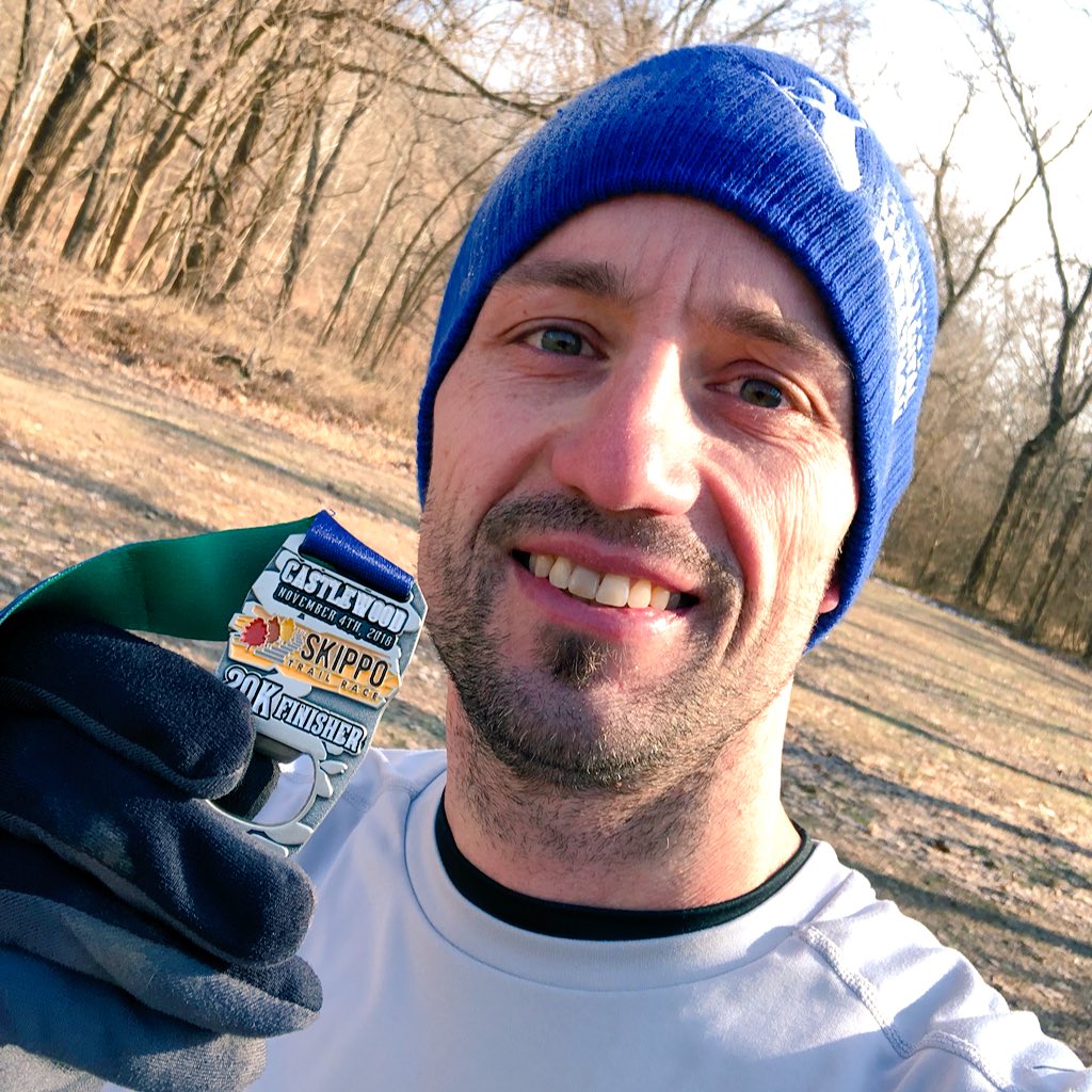 First trail race is in the books. I bit the dust at mile 6 (imagine Mookie Betts sliding head first into second, but less graceful). Creek crossing was fun... steps and Cardiac Hill not so much. I had a blast, 3rd OA and didn’t get lost, so a big win to me #Skippo20k #runstl