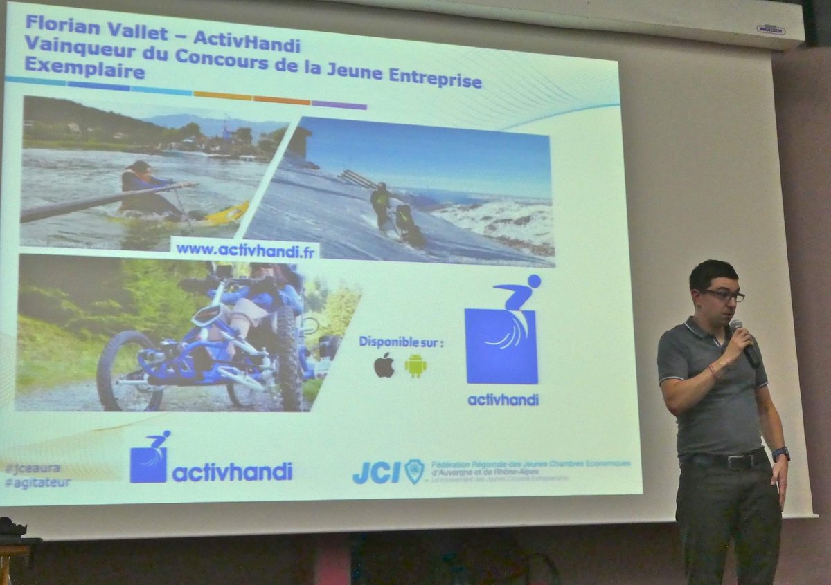 activhandi's tweet photo. Merci @jcebourg pour son accueil ! Merci à @AuraJce pour son invitation ! Merci aux JCE Locales @JceValence @JCELYON @JCE_ClermontFd @JCI_Vichy @JCEGrenoble @JceStEtienne @JCELePuyenVelay ! 😊 @JCE_France @jcinews @jci #JCI #JCE #Jceaura #JCEF #cj2e #bourgenbresse #innovation https://t.co/nHr3LKJAd2