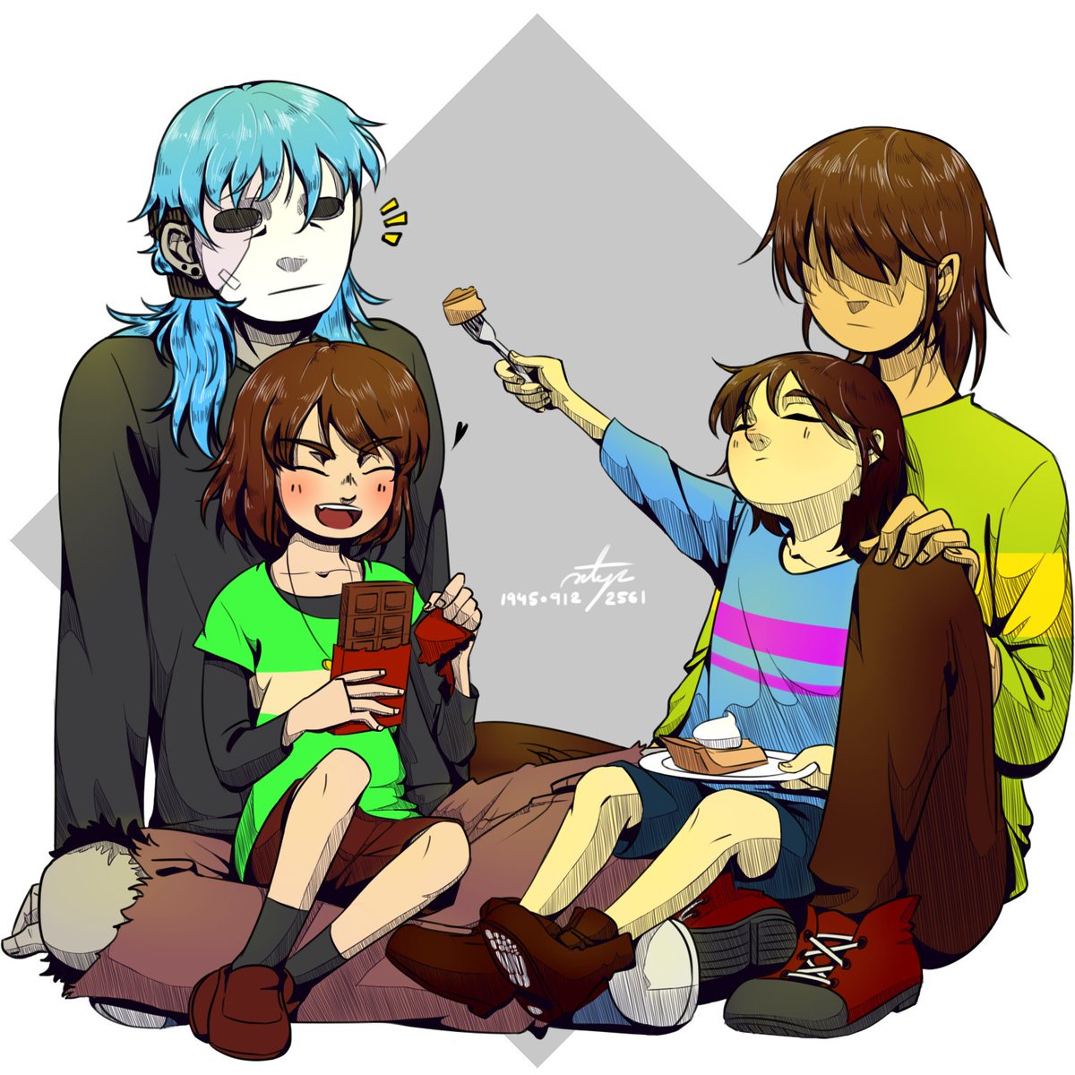 niteji_'s tweet image. From two of my favorite games and one character that look like brother (or sister) to the others two.
#Undertale #Undertalefanart #Frisk #Chara #DELTARUNE #Kris #SallyFace #Sally #SalFisher #sal