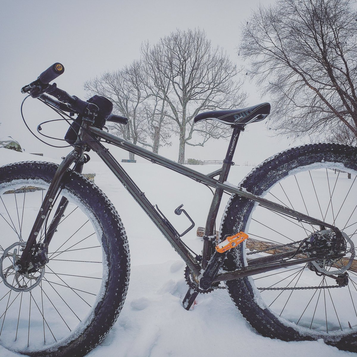 A foot of snow? Let's go ride bikes! #surlybikes