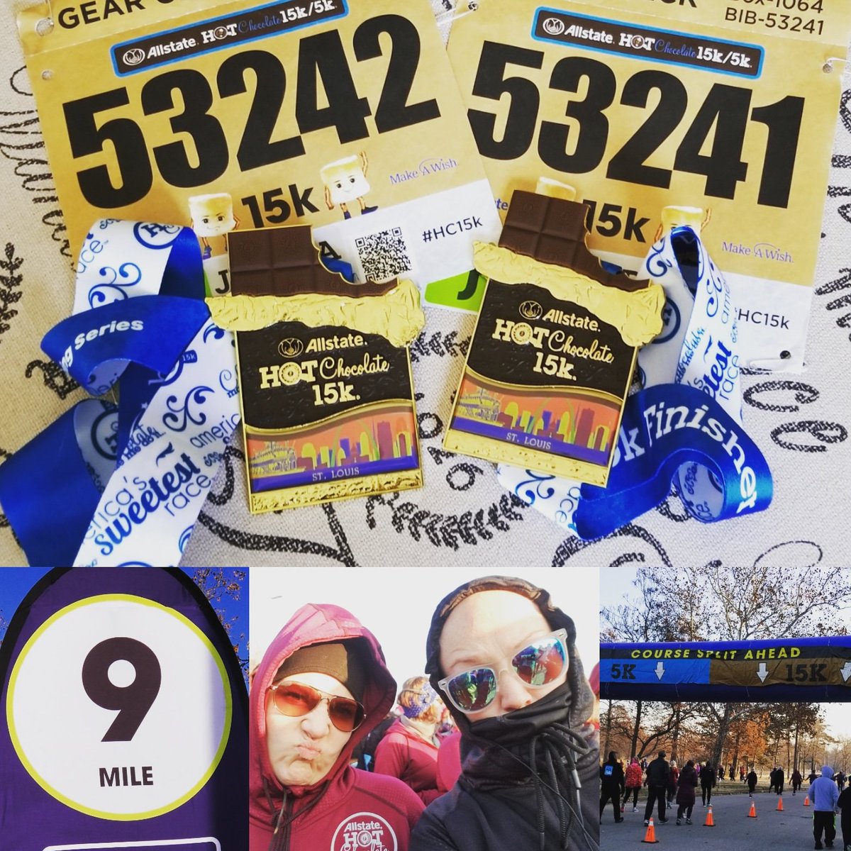 9 miles down and ready for the next step...we may need motorized carts to get around work for awhile though! <a href="/SassyAmberlea/">Amber Nolde</a> #hotchocolate15k #halfmarathonnext