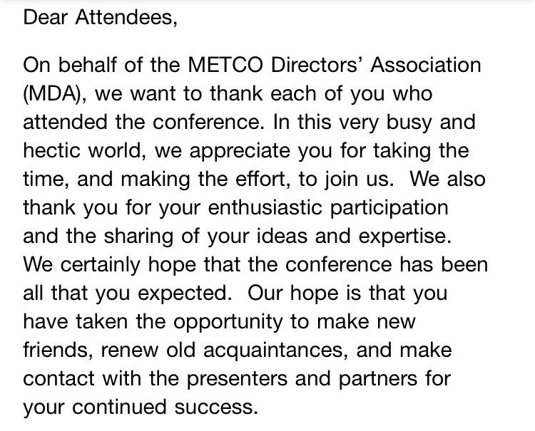 MetcoDirectors's tweet photo. #ThePowerofNarrative
#TheRoleofStakeholders
#BlackGirlBlues
#RestorativePractices
#SchoolSafetyAssessment
#PoweroftheEducator
#ListeningtoStudentVoices
#HiddenBlindSpots
#BuildingAuthenticRelationships
#WantedEducatorsofColor
#EducatorsofColorCareerFair
#METCOWORKS #MDA34 https://t.co/KfgaHTI3Vg