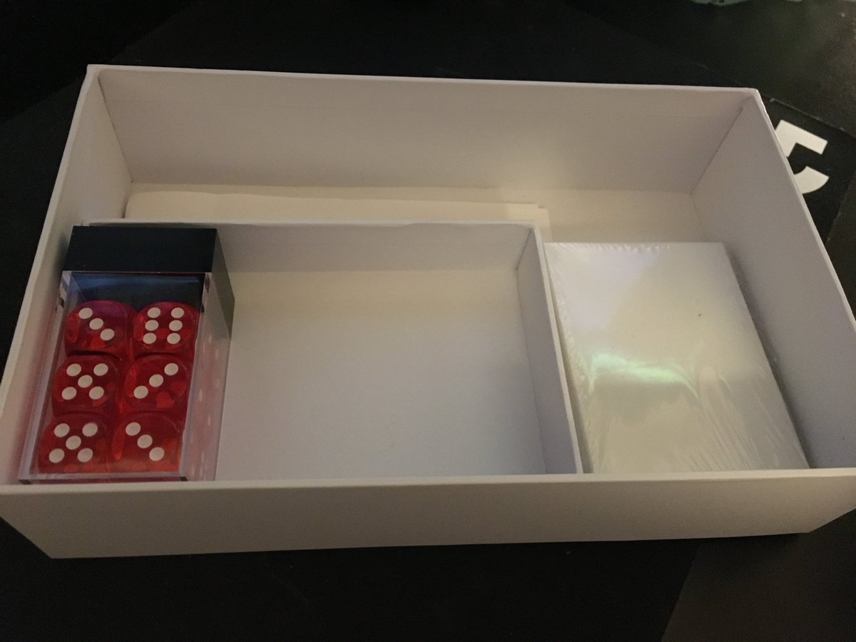 yatzoid's tweet photo. Humble beginnings for the prototype of the #Yatzoid kit! Excited to bring this home and have friends and family break and remix the game over the holidays. #gamedev #gamedevelopment #boardgame https://t.co/xcVWb56m8x