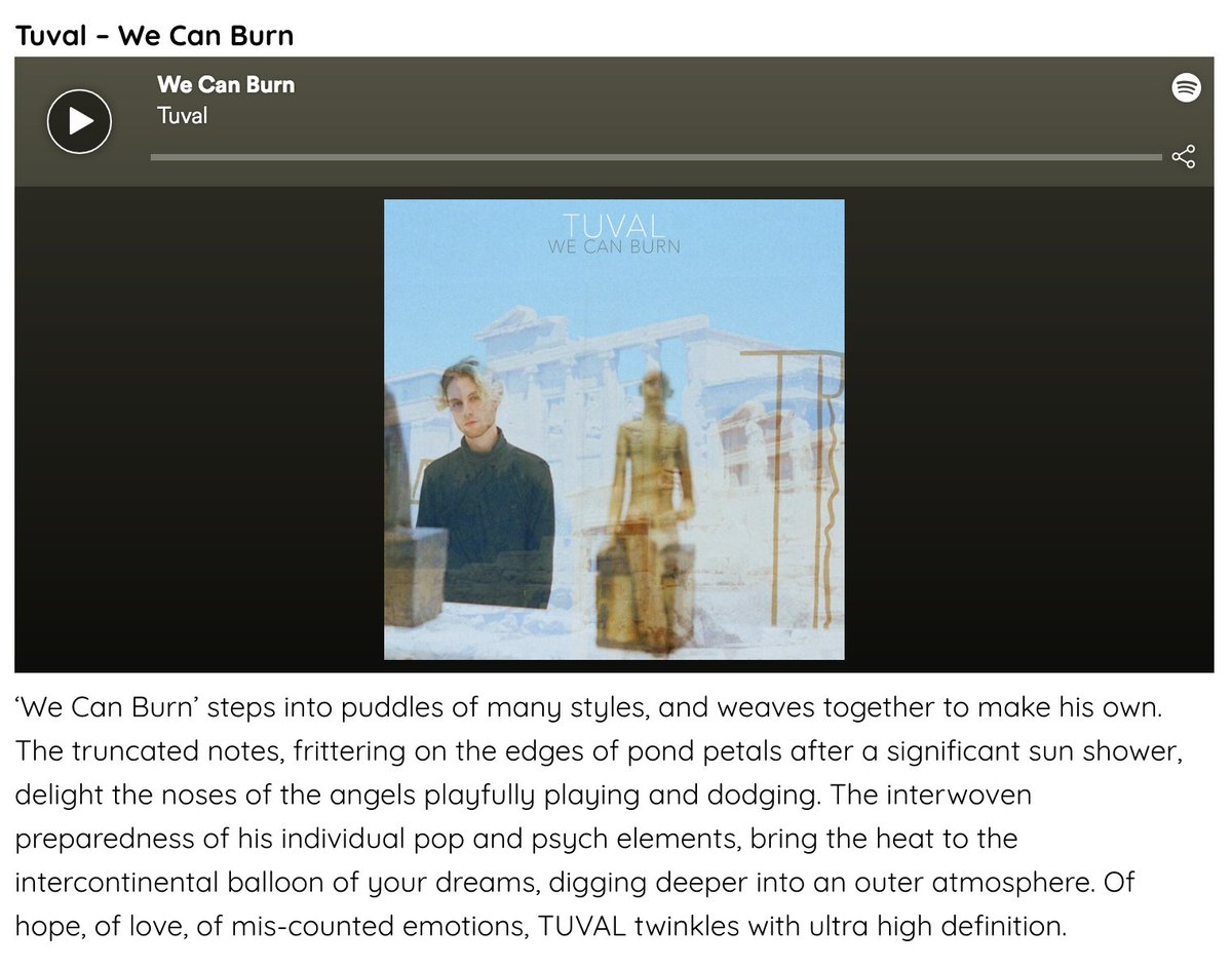 Much love <a href="/comeherefloyd/">comeherefloyd</a> for the insightful poetic words on my new single 'We Can Burn' comeherefloyd.com/2018/11/kevin-… #newMusicRelease #musicreview #Londonartist #AlternativePop