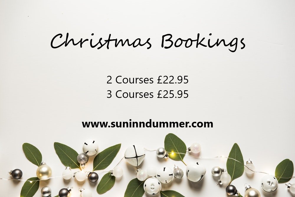 December is here! Our Christmas bookings are filling up fast - book your 2 or 3 course dinner at suninndummer.com #Basingstoke #ukpubs #supportlocal #Hampshire