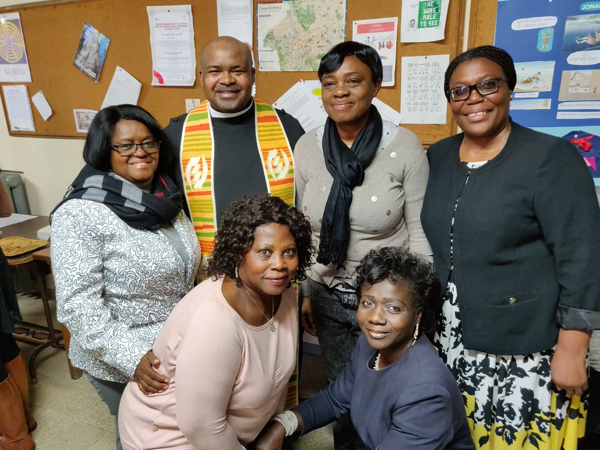 MethodistRome's tweet image. Advent Sunday guest preacher Rev. Dr. Casely Essamuah with Pastor Tim and Ghanaian Methodist members of PSA