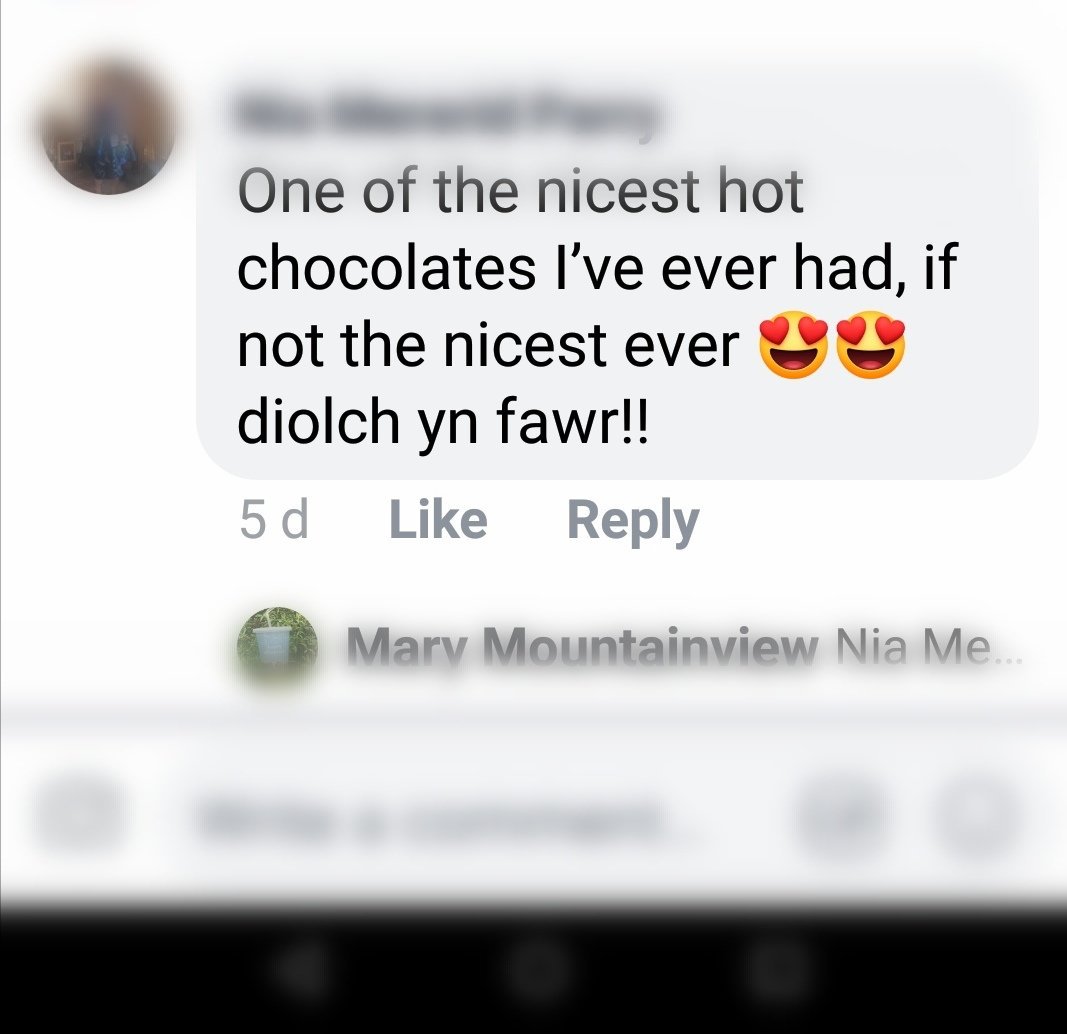 Lovely comment after <a href="/royalwelshshow/">Royal Welsh Agricultural Society</a> Winter Fair, you can't beat  <a href="/welshbrewtea/">Welsh Brew Tea</a> hot chocolate and some Mountainview magic ❤️