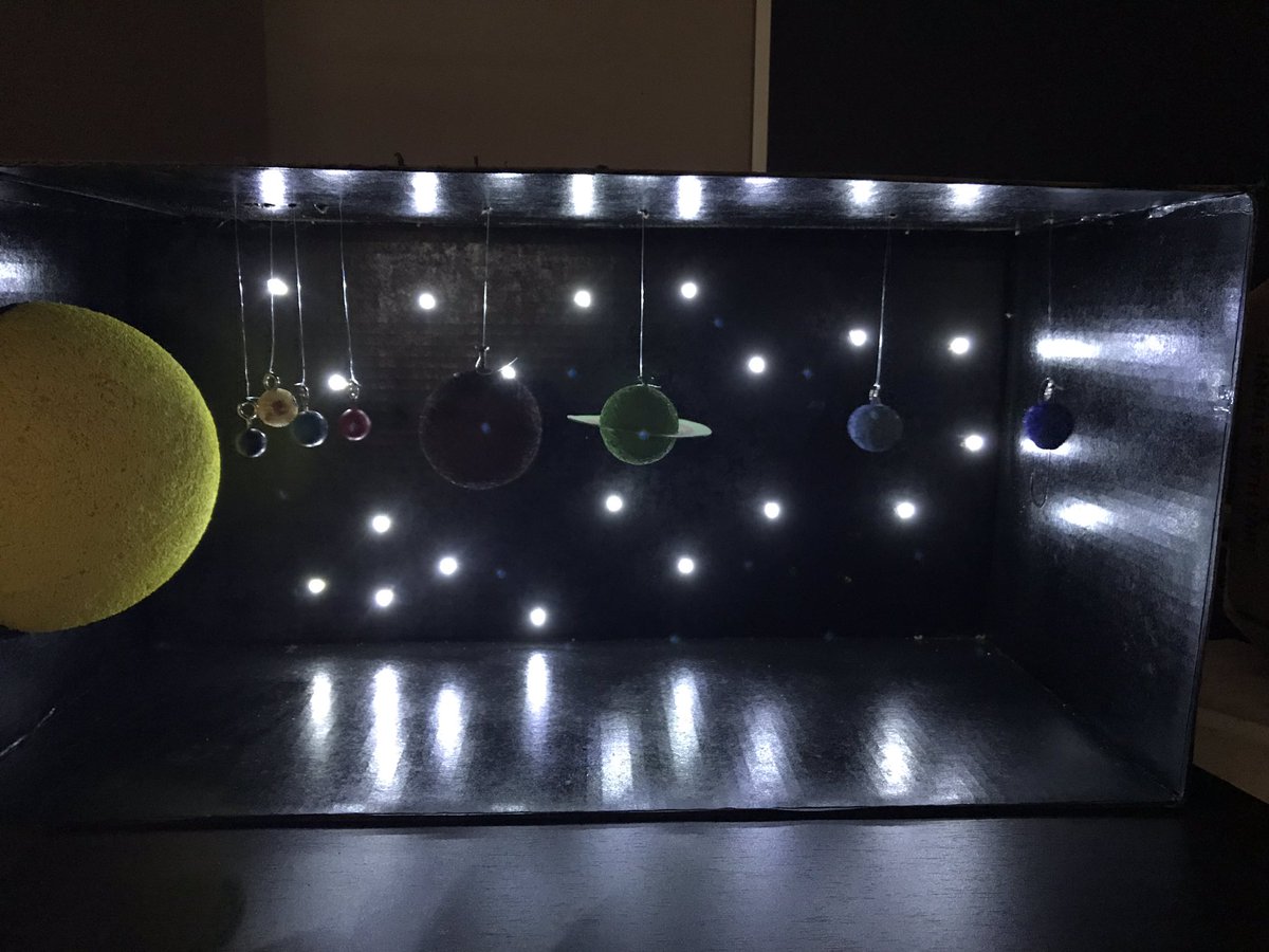 Some of the amazing light-up Solar System projects my 6th graders made. #wesoar