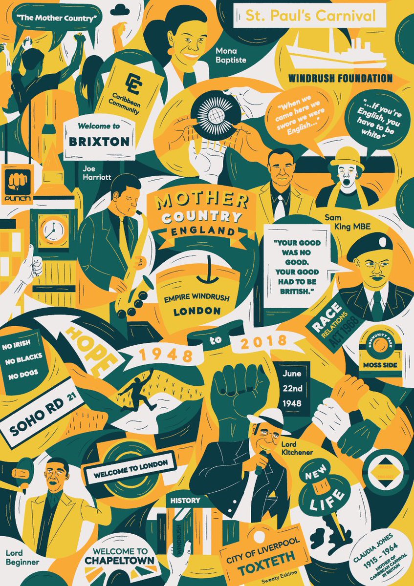 punchrecords's tweet photo. #21DaysOfReflection
This year we’ve had the pleasure of working with talented artist and illustrator @SweatyEskimo marking 70 years since the arrival of the windrush generation to the U.K. https://t.co/v1gBN2W223