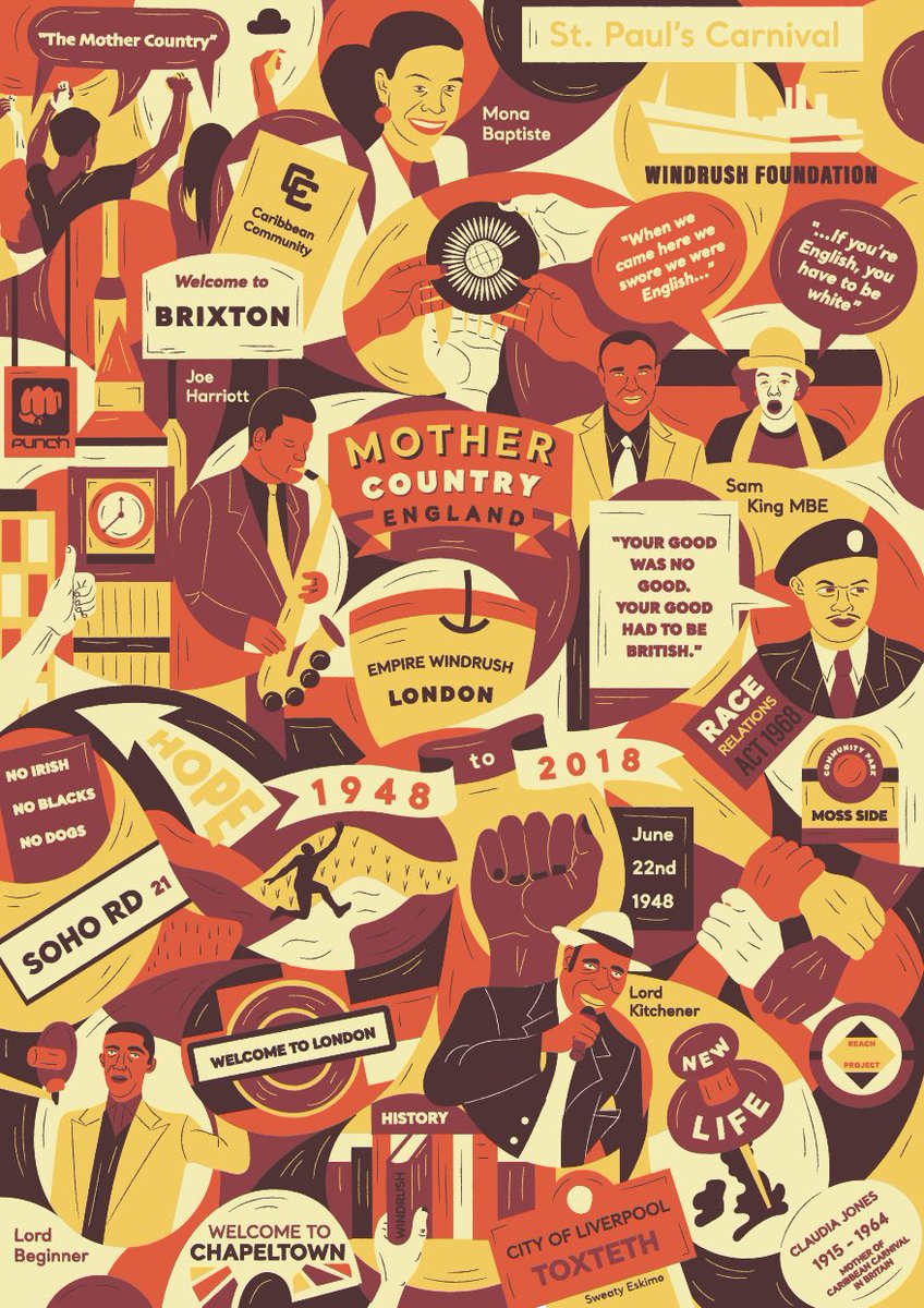 punchrecords's tweet photo. #21DaysOfReflection
This year we’ve had the pleasure of working with talented artist and illustrator @SweatyEskimo marking 70 years since the arrival of the windrush generation to the U.K. https://t.co/v1gBN2W223