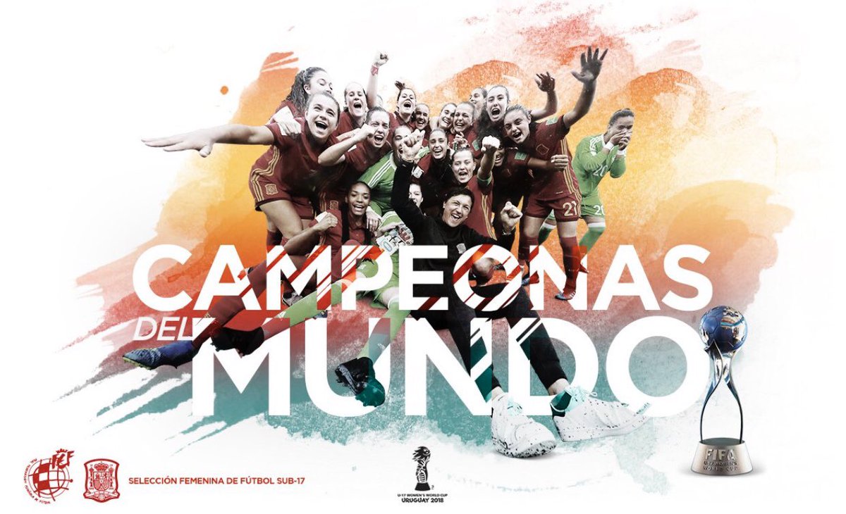 Felicidades #campeonisimas !!Con este  triunfo se confirma la importancia del talento !! #Talento que en equipo unido logra el éxito!! Grandes  luchadoras las mujeres de la Roja !! #CampeonasDelMundo