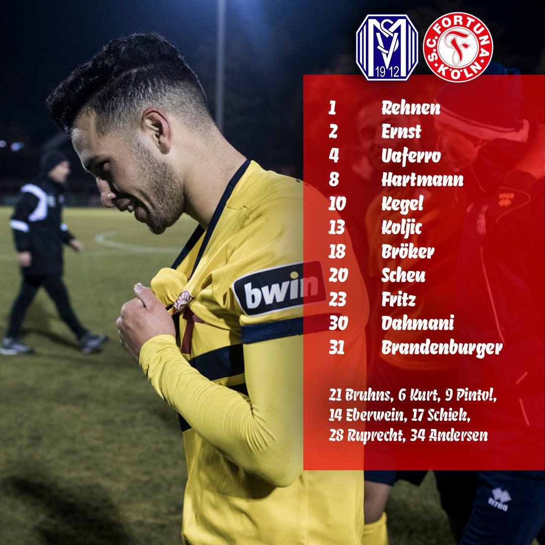 fortuna_koeln's tweet photo. #Anstoß 🔥 So gehen wir gegen den @svmeppen1912 an den Start! #SVMFOR #fortunaköln #merlevvefoßball https://t.co/qtidGoh1oc