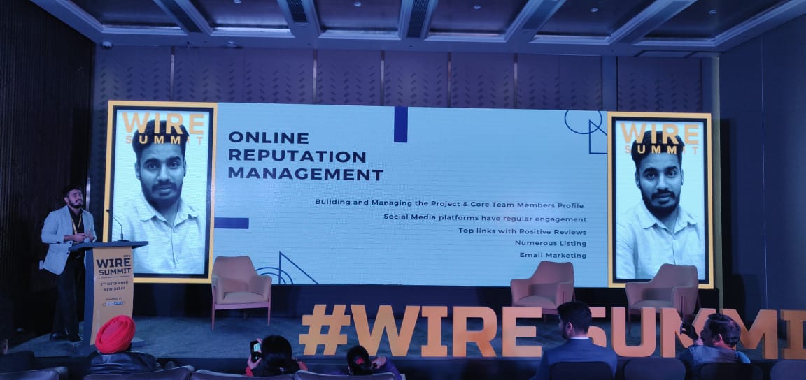 wiresummit's tweet photo. @RagghavSawhney, CMO of #Blockchainprbuzz guides us on how to manage your business reputation online, at the #WIRESUMMIT2018!
#wiresummit2018 #wiresummit #blockchainsummit #blockchainconference #blockchainevent #blockchain #btcwires #blockchaintechnology #Marketing https://t.co/t7dtqsyfe6