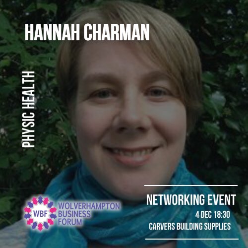 WolverhamptonBF's tweet photo. @PhysicHealth will be speaking at our next event on Tuesday. Hannah is a medical Herbalist with many years experience of workplace wellbeing. #Wolverhampton #HealthForAll #betterhealth with @Ask4sham https://t.co/dqHhe5HBhK