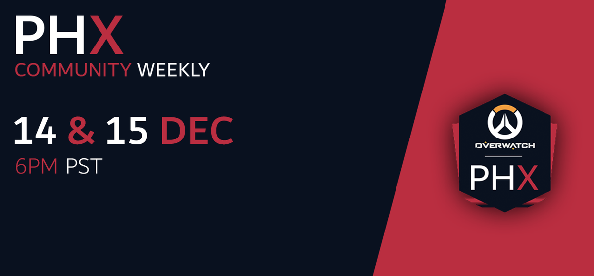 PHXOverwatch's tweet photo. Introducing the #PHX Community Weekly tournament! This is our brand new off-season filler for fun PHX action.

REGISTRATIONS FOR #1 ARE OPEN! Only 8 teams, hurry!

https://t.co/LimhsICCxS https://t.co/pnfgdt7omu