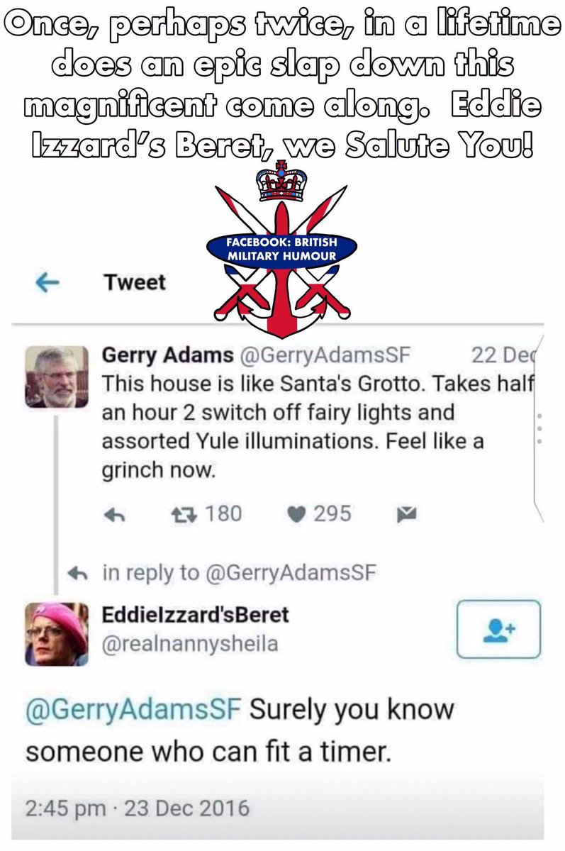 A great slap-down on Twitter...