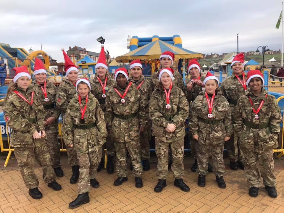 DandGACF's tweet photo. Cadets in Barry Detachment, A Company, have kicked off December in the most festive way possible - a Santa fun run! They are doing their bit for the community and helping to raise money for the Mayors local chosen charities. Excellent work! https://t.co/jUD3Rs0uqs