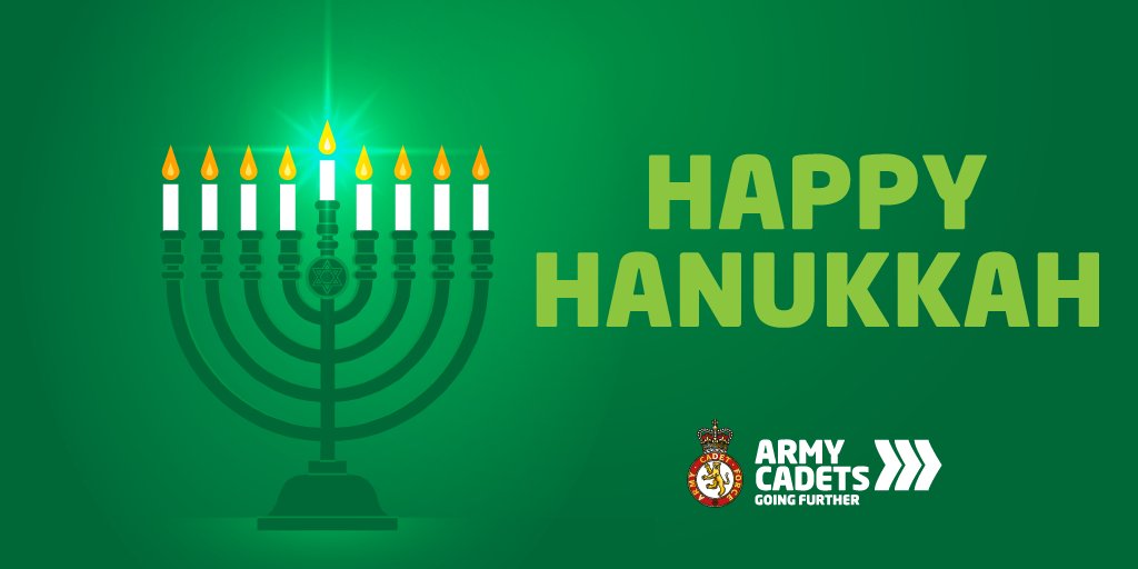ArmyCadetsUK's tweet photo. Happy #Hanukkah to all those celebrating! https://t.co/pLgI2Cf3fV