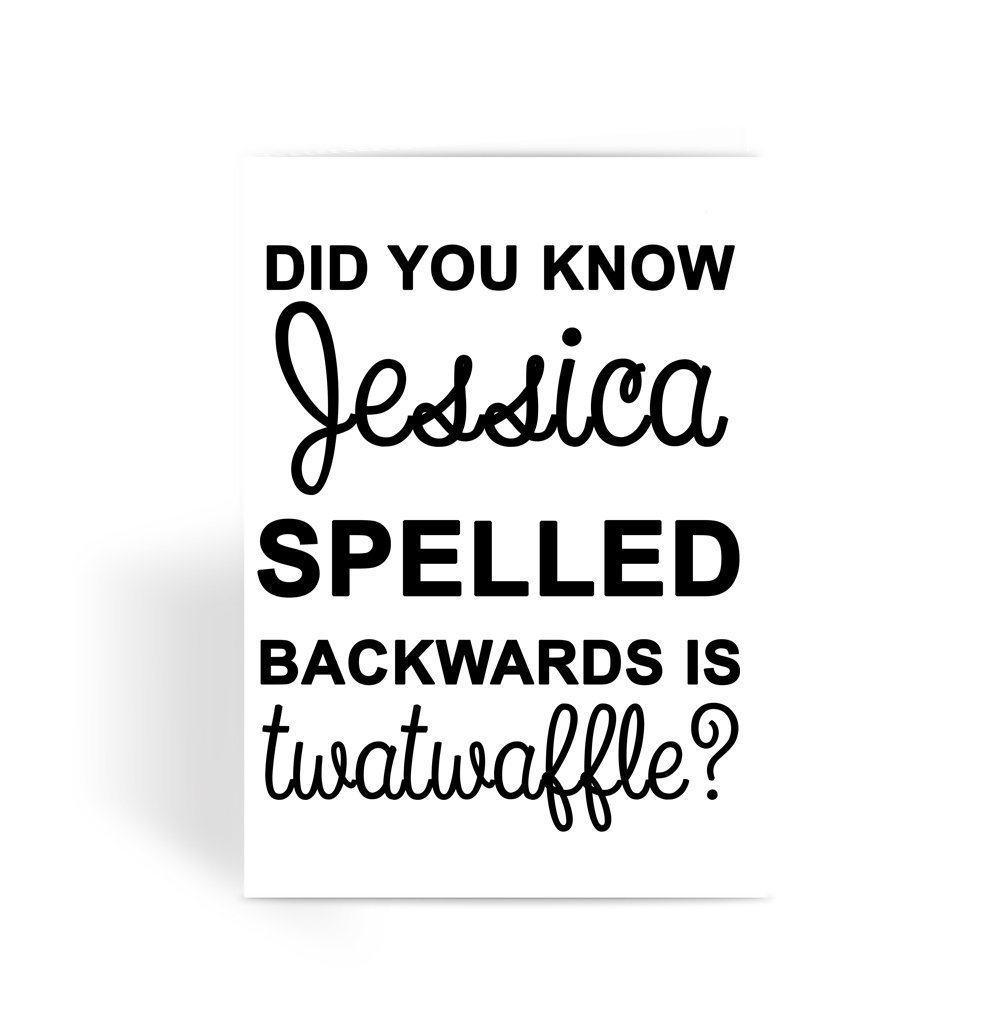 foto_grafix's tweet photo. Cards to make the visiting in-laws blush - we've got it all at Fotografix. Check out our funny Personalised Did You Know... Spelled Backwards is Twatwaffle greeting cards now! #funnycard #personalised #greetingcard #didyouknow https://t.co/vkn4OVWIWO https://t.co/UI2CqMb3la