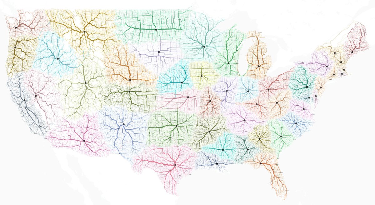 51. the roads leading to each US state's capital