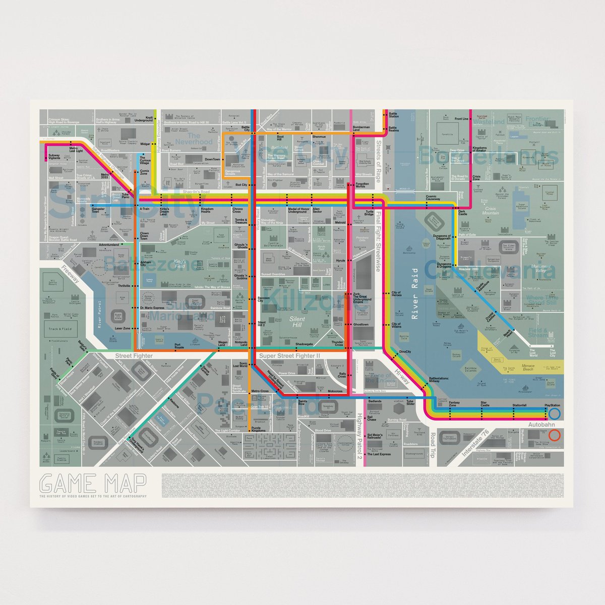 stbridefdn's tweet photo. We’d like to share this Gaming Map by @WeAreDorothy for today’s #StBrideMaps. It’s made up from the titles of over 500 video games and other references from the history of gaming.

https://t.co/RMGsH6Xh1j https://t.co/Lp7GVH9kZ4
