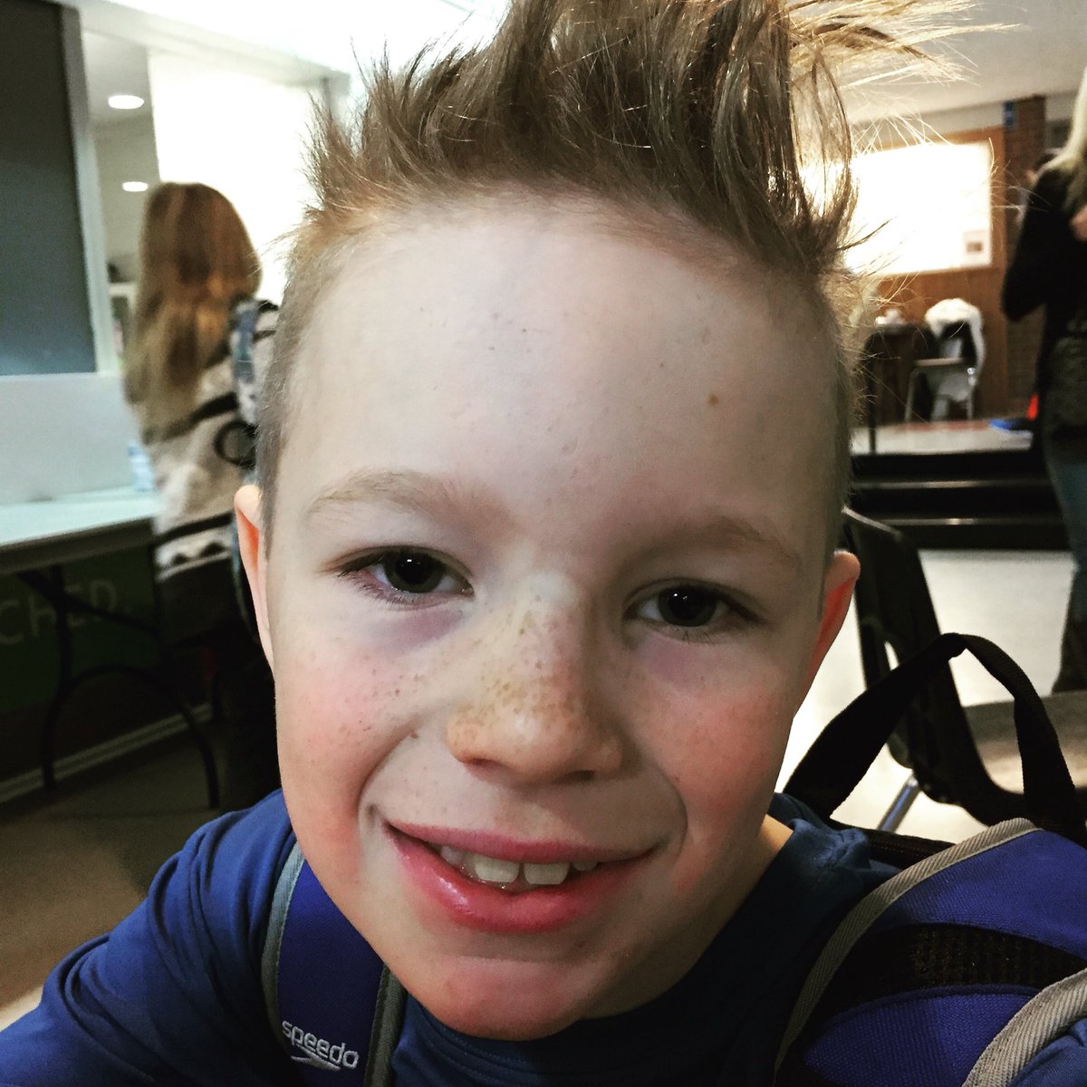 morr_ryan's tweet photo. Ready for day 2 at the tillsonburg swim meet...Hey @bakermayfield he “woke up feeling dangerous” https://t.co/6Qw1HsrBc6