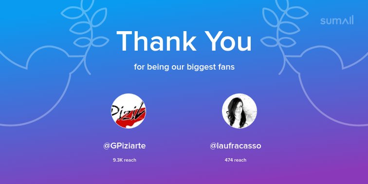 LucaCannarozzo's tweet photo. Our biggest fans this week: @GPiziarte, @laufracasso. Thank you! via https://t.co/K4YVl3idbq https://t.co/csOq4jfV15