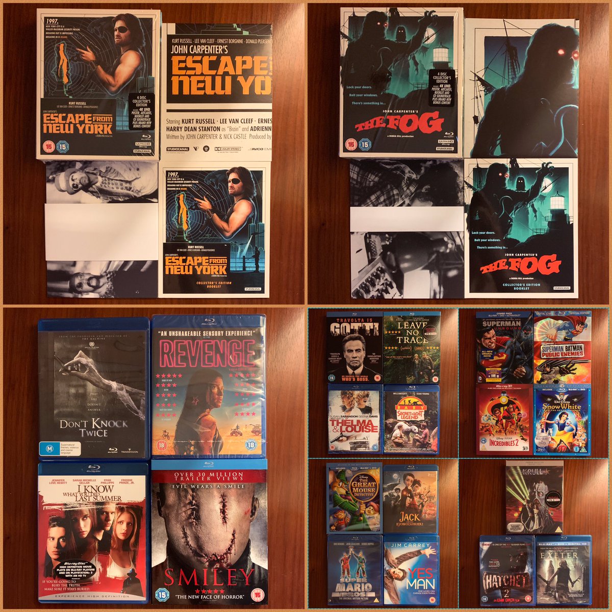 MovieCaveDave's tweet photo. Been MIA For a bit....But that doesn’t mean I stopped BRB
(Blu Ray Ballin)
#BluRay #BluRays #BluRayAddict #4KUHD #BluRays4Life #BluTang #BluRayCollectors #BluRayCollecting #BluRayCollector #MovieBuff #HomeCinemaAddict #HomeTheatre #DTSMA #DolbyAtmos #DolbyTrueHD #4KUHD #Steelbook https://t.co/st8Kg5FYbf