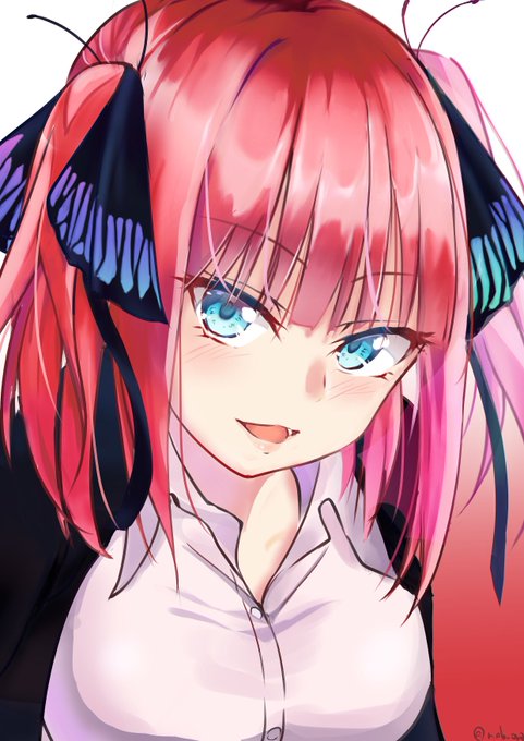 nobさんがTwitterに投稿した中野二乃(五等分の花嫁)のイラスト。