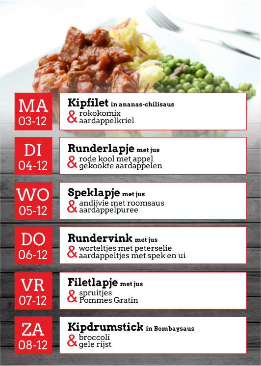 T_A_L_C's tweet photo. Aankomende week stellen wij deze maaltijden samen. Schuif je gezellig aan? Geniet nog van je zondag en graag tot morgen! https://t.co/2ViCtinPn3