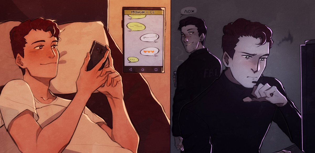 siderealEncoder's tweet image. #DetroitBecomeHuman #RK1700 
We&apos;ve made a THING with Adelfan.
F.B.I. AU 👀