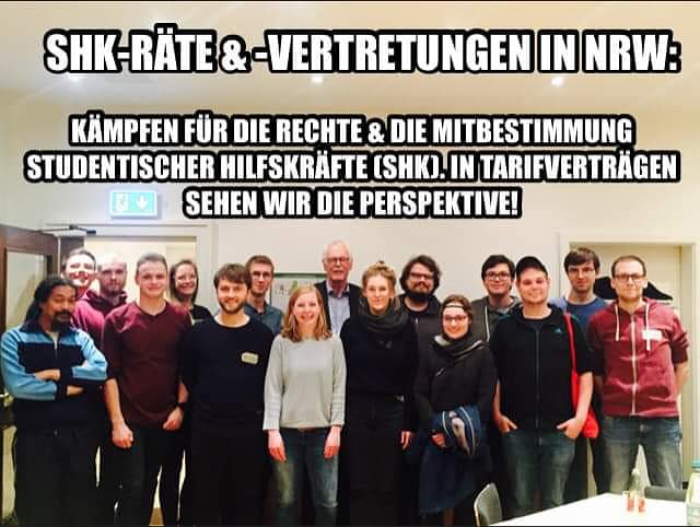 Mit der Jungen @GEW_NRW haben wir dieses Wochenende Aktive aus den #SHK-Räten &amp; -Vertretungen der #NRW-Hochschulen weitergebildet&amp;vernetzt. Wir wollen die Rechte von SHKs durchsetzen. Das geht perspektivisch nur mit #Tarifvertrag!✊🏽 #TVStud #SHKBündnisNRW #GutesStudium #GEW #DGB