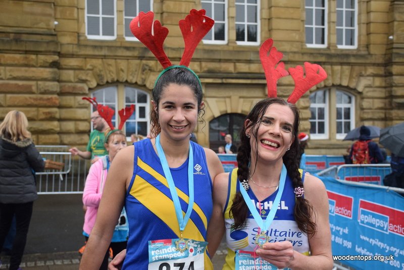 WoodentopsFR's tweet photo. Leila Armoush of Leeds City outright winner of the 5k Reindeer Stampede Epilepsy Action race in Bradford's Lister Park this morning, 2nd Jonathan Gallucci of Bingley Harriers &amp; 3rd Daniel Pelissier @epilepsyaction @coopuk https://t.co/Y6SHxR07SA