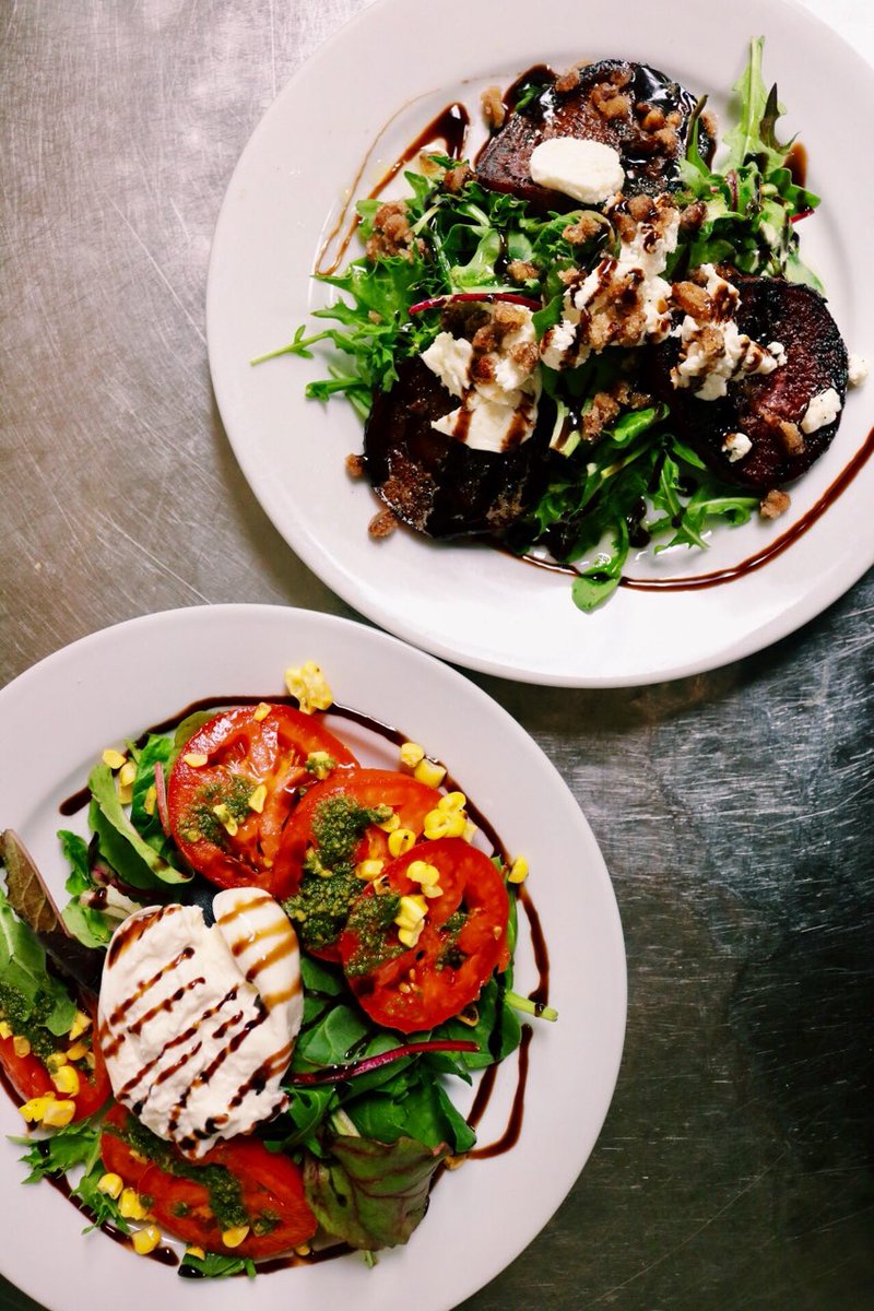dickandjennys's tweet photo. Tomato Medley &amp; blackened Beet Salad! https://t.co/exFcf2RHPB
