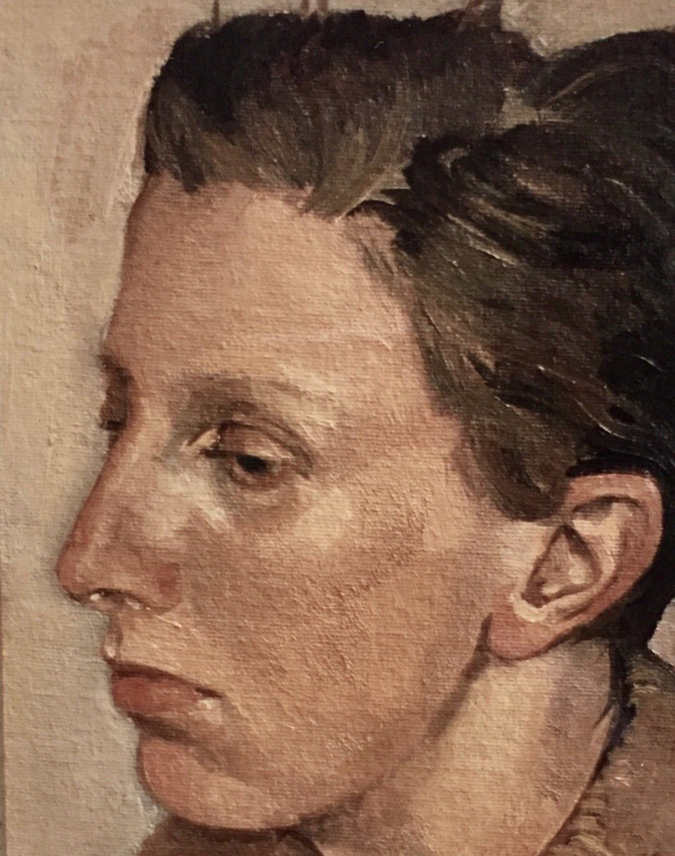 Dear Twitter friends, I need your help. I’m trying to locate this little portrait of my dear sister Pauline, sold in 1987 when I was still a student. I’d love to catalogue it properly. I have no idea where it is. Please share if you can. Thank you x