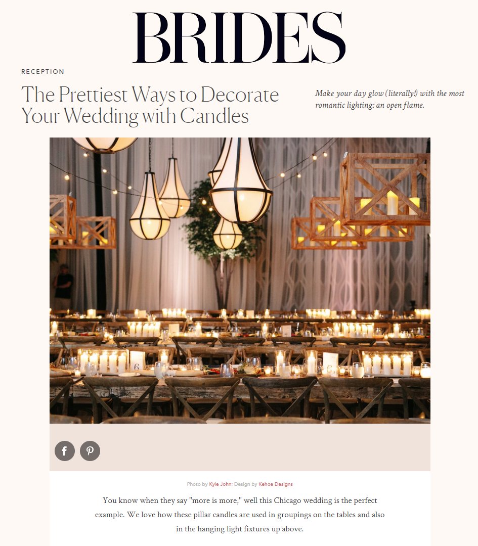 We say it all the time: Candles, candles, and MORE #candles! ✨ Nothing brings romance to life quite like 'em. Thank you <a href="/brides/">BRIDES</a> for making our hearts flicker! // <a href="/kehoedesigns/">Kehoe Designs</a> <a href="/blackoak_tech/">BlackOak Technical Productions</a> <a href="/kylejohnphoto/">Kyle Wheeler</a>