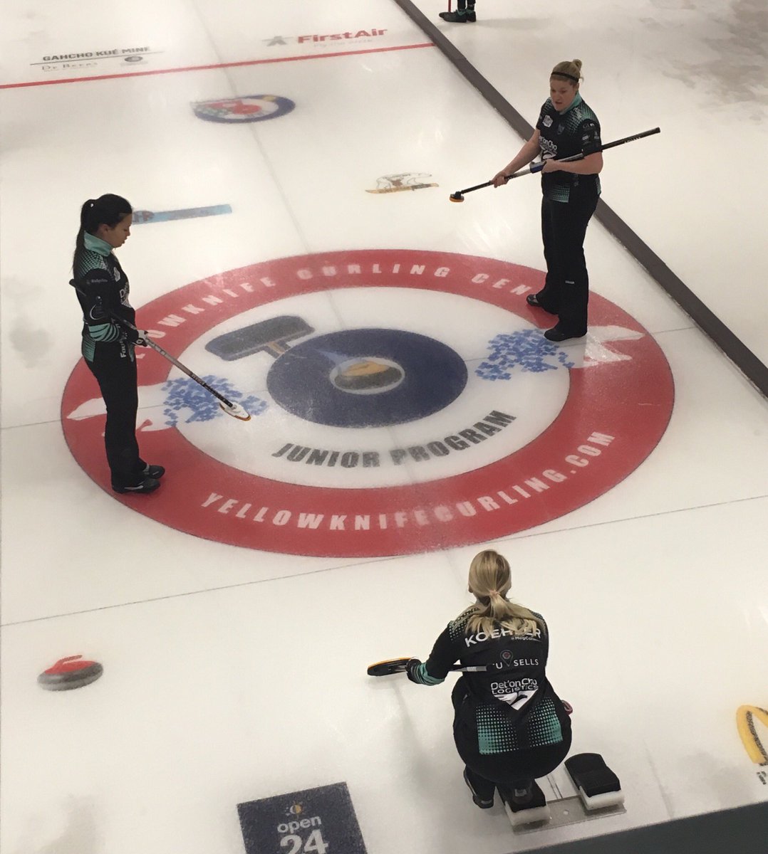 TeamGalusha's tweet photo. Sitting at 2-1 going into our last game this afternoon. @YK_Curling #curlinglife #northernlife #openspiel π₯ https://t.co/nDThjnzOci
